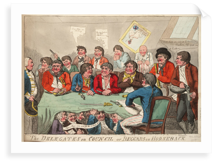 The Delegates in Council or Beggars on Horseback by Isaac Cruikshank