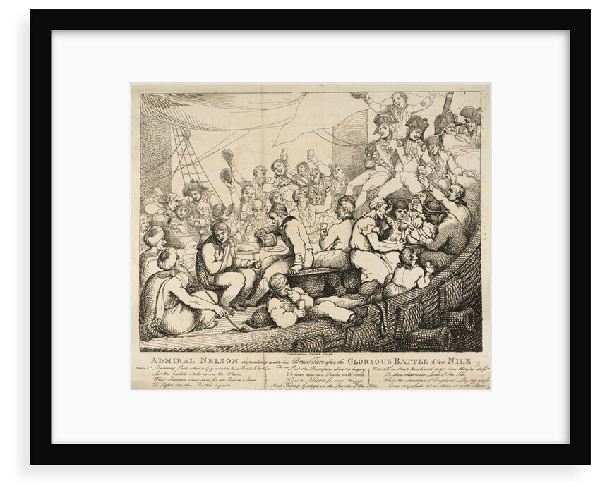Admiral Nelson recreating with his Brave Tars after the Glorious Battle of the Nile by Thomas Rowlandson