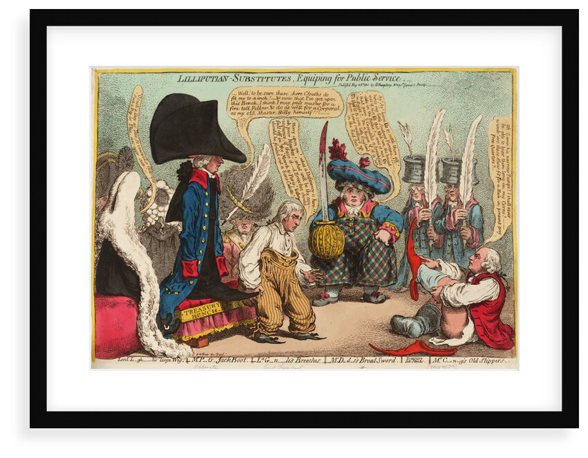 Lilliputian - Substitutes, Equiping for Public Service by James Gillray