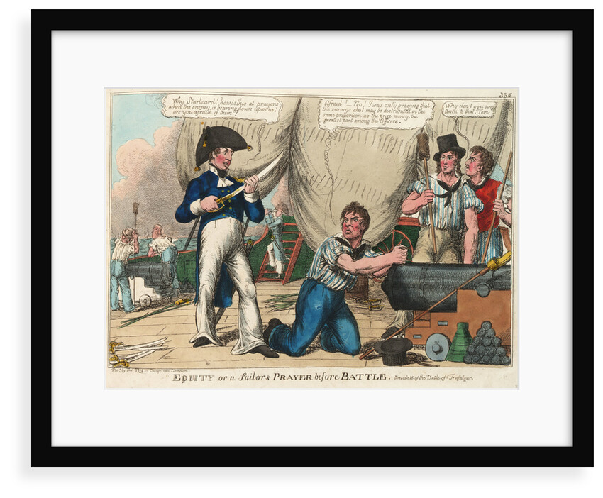 Equity or a Sailor's Prayer before Battle. Anecdote of the Battle of Trafalgar by Thomas Tegg