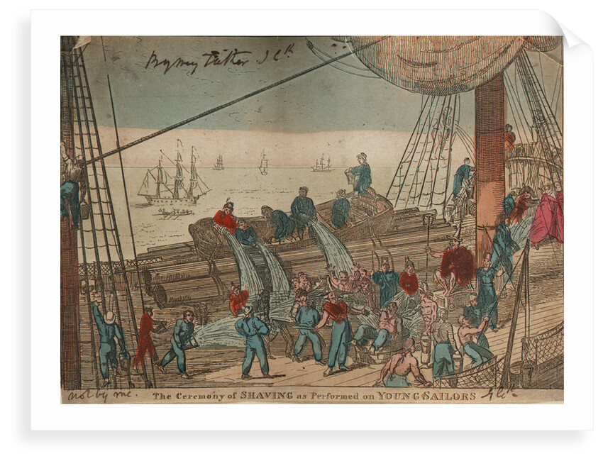The Ceremony of Shaving as Performed on Young Sailors by George Cruikshank