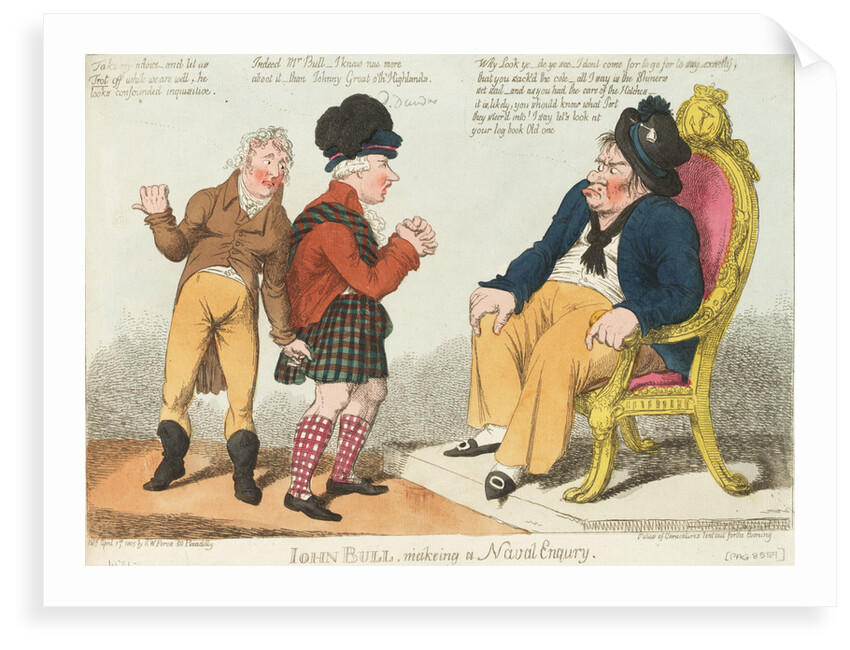 John Bull, making a Naval Enquiry by S.W. Fores