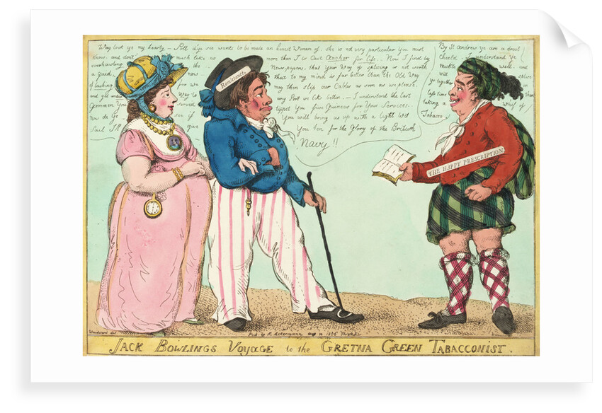 Jack Bowlings Voyage to the Gretna Green Tabacconist by George M. Woodward
