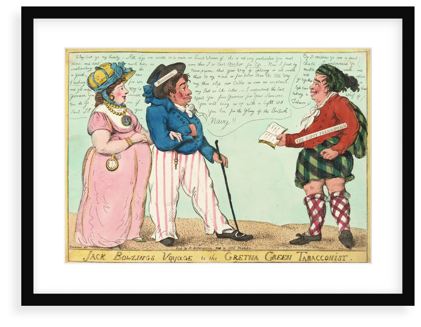 Jack Bowlings Voyage to the Gretna Green Tabacconist by George M. Woodward