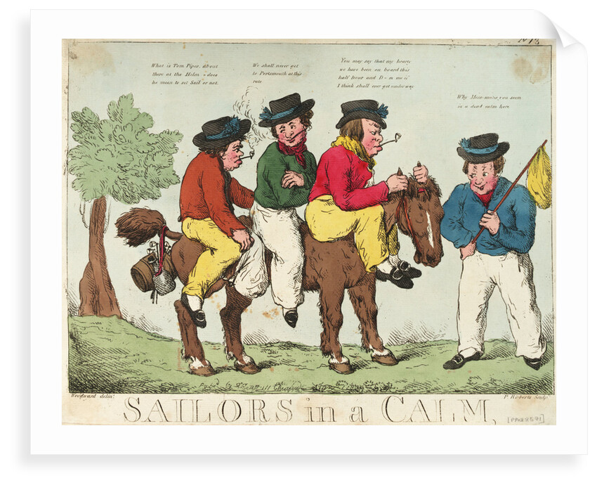 Sailors in a calm by George M. Woodward