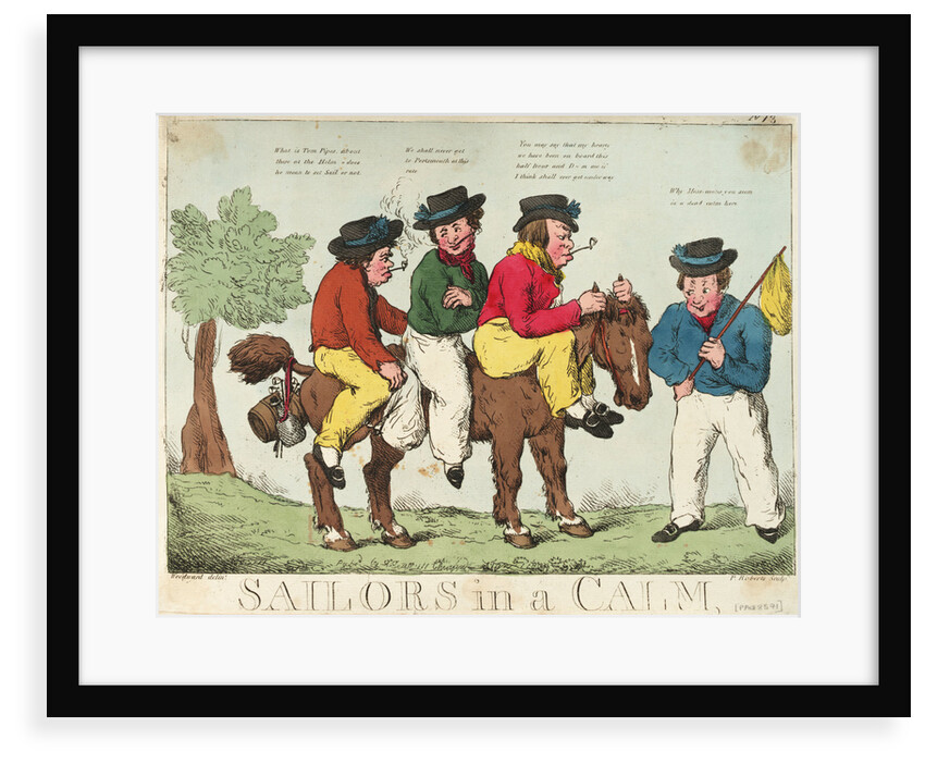 Sailors in a calm by George M. Woodward