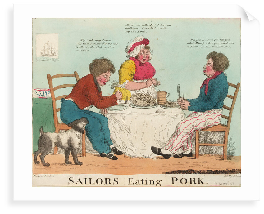 Sailors Eating Pork by George M. Woodward