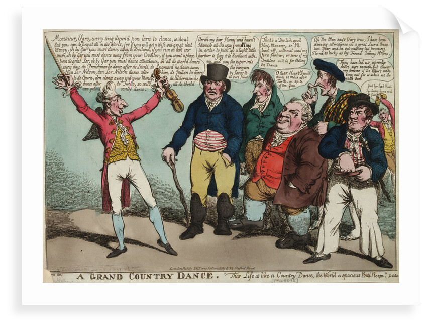 A Grand Country Dance. ('This Life is like a Country Dance the World a spacious Ball Room' Dibdin by C. Williams