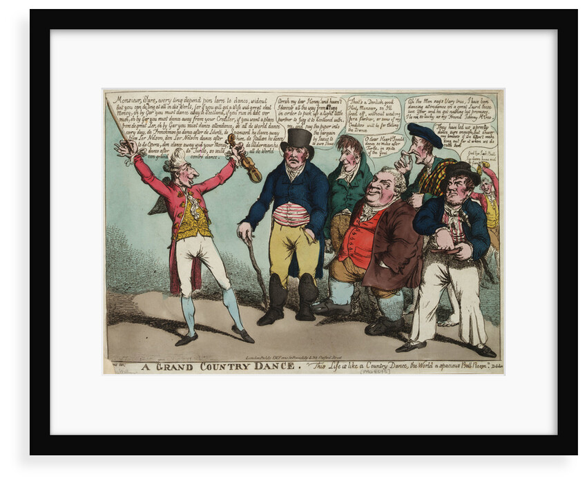 A Grand Country Dance. ('This Life is like a Country Dance the World a spacious Ball Room' Dibdin by C. Williams