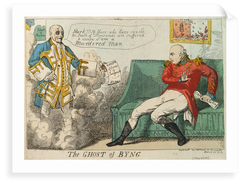 The Ghost of Byng by Isaac Cruikshank