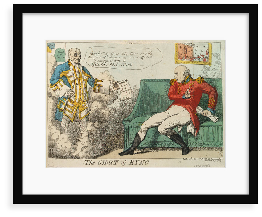 The Ghost of Byng by Isaac Cruikshank