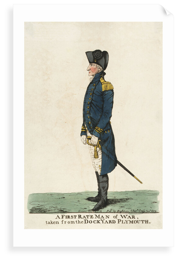 A First Rate Man of War, Taken from the Dockyard, Plymouth by Robert Dighton