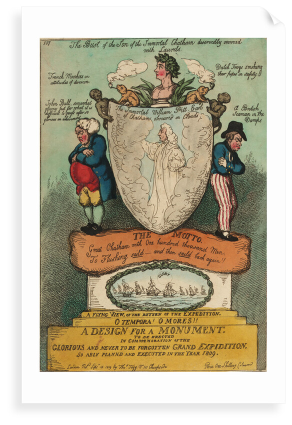 A Design for a Monument To be erected in commemoration of the... Grand Expidition... 1809 (Flushing) by Thomas Rowlandson