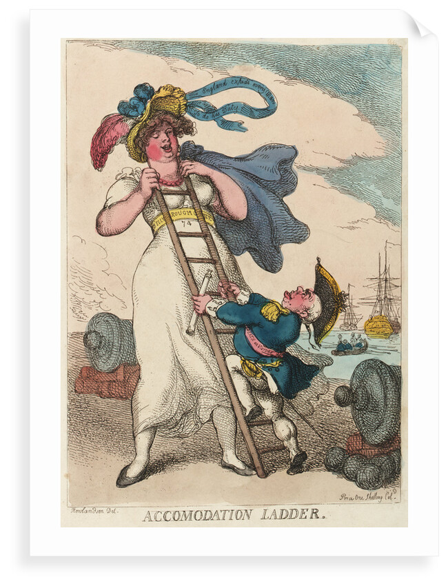 Accommodation ladder by Thomas Rowlandson