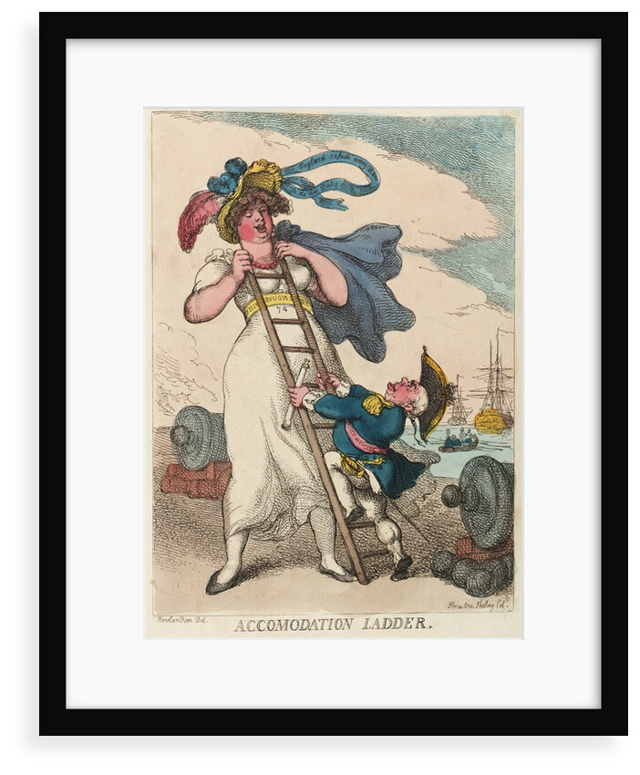 Accommodation ladder by Thomas Rowlandson