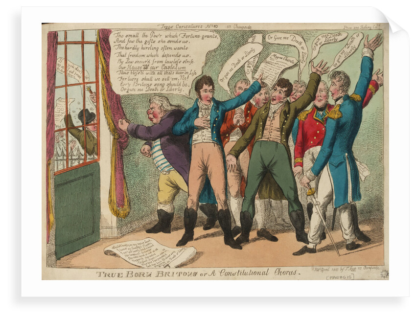 Tegg's Caricatures No.10. True Born Britons or Constitutional Chorus by Thomas Tegg