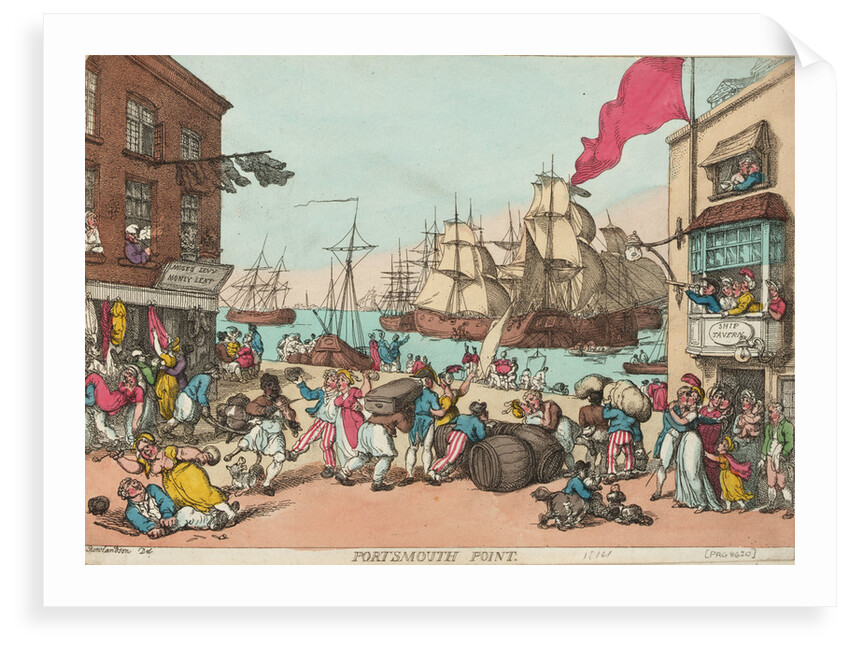 Portsmouth Point by Thomas Rowlandson