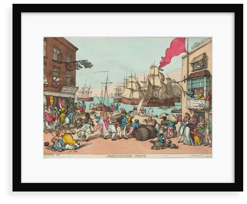 Portsmouth Point by Thomas Rowlandson