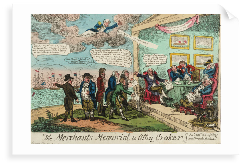 The Merchants Memorial to Alley Croker by George Cruikshank