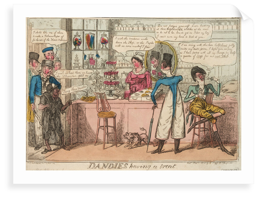 Dandies having a treat by Isaac Cruikshank