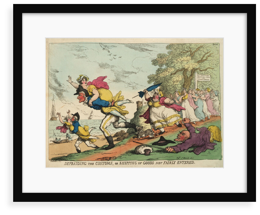 Defrauding the Customs, or shipping of Goods not Fairly Entered by Thomas Rowlandson