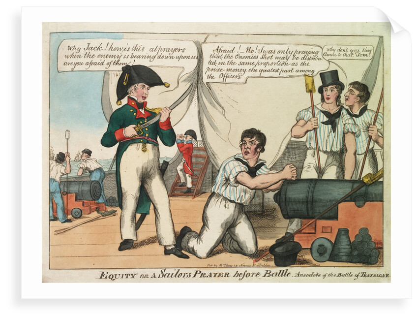 Equity or a Sailor's Prayer before Battle. Anecdote of the Battle of Trafalgar by William Heath
