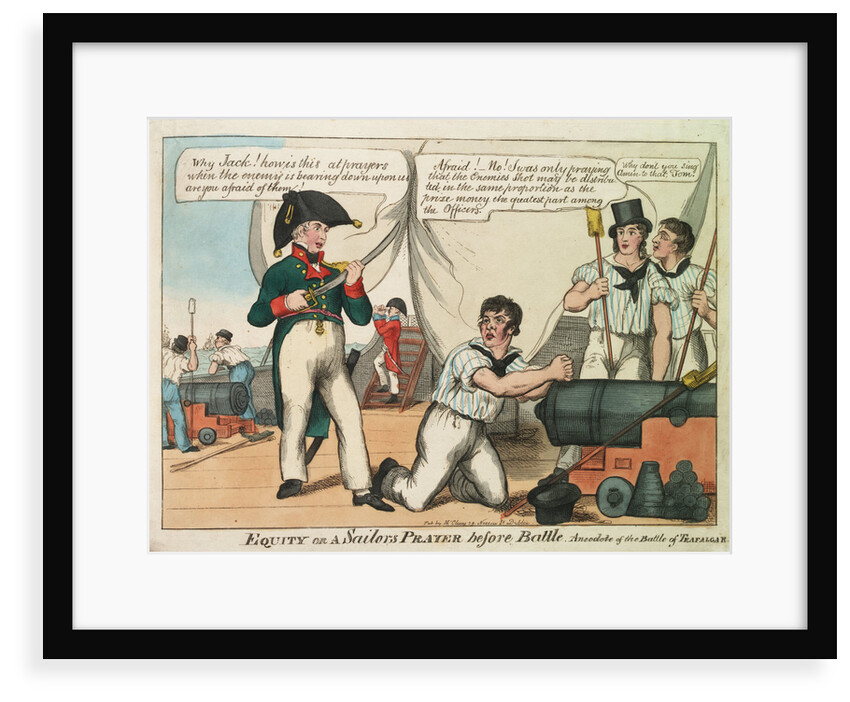 Equity or a Sailor's Prayer before Battle. Anecdote of the Battle of Trafalgar by William Heath