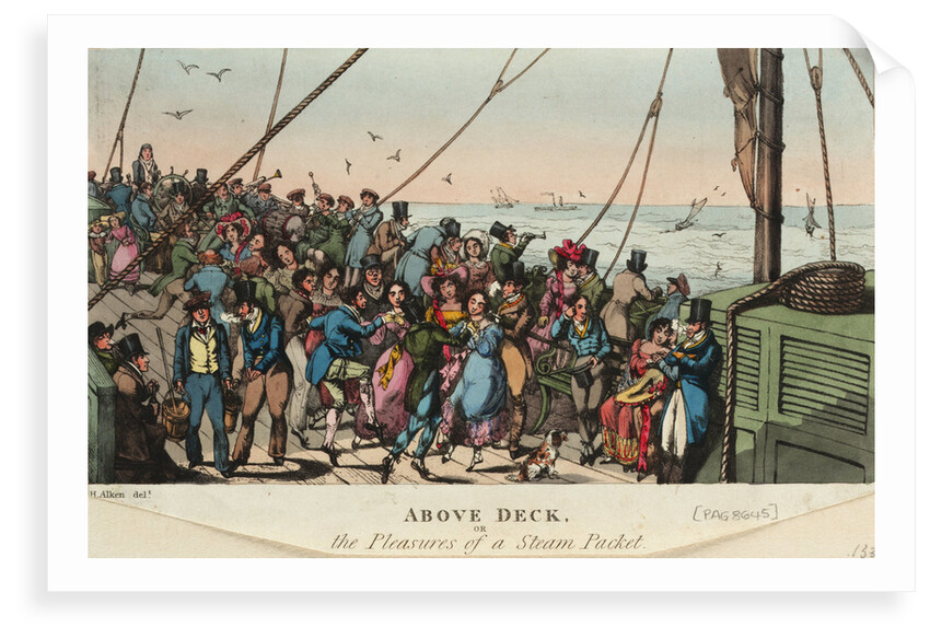 Above Deck, or the Pleasures of a steam packet by Henry Alken