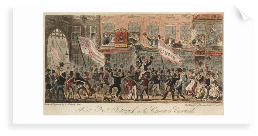Point Steer, Portsmouth, or, the Coxwain Carousal by Robert Cruikshank
