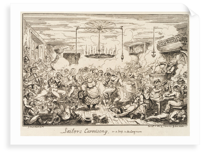 Sailors Carousing, or a peep in the Long room by George Cruikshank