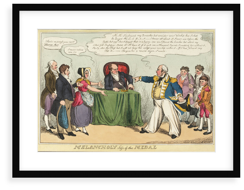 Melancholy Loss of the Medal (Sir Charles Napier) by William Heath