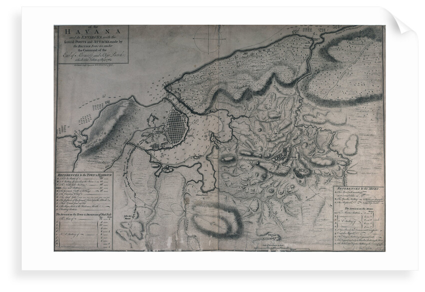 Havana and its environs, with the Several Posts and Attacks made by the British Forces, ... which was taken 13 Aug 1762 by Thomas Kitchin