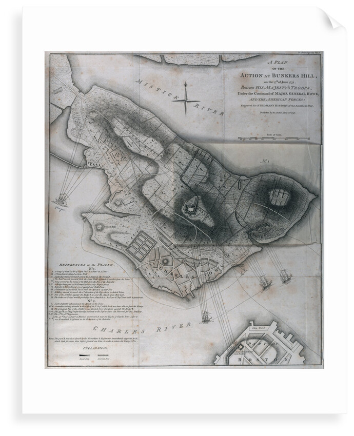 'A Plan of the Action at Bunker's Hill by Stedman