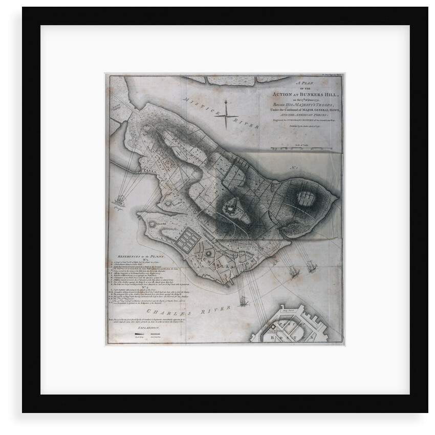 'A Plan of the Action at Bunker's Hill by Stedman