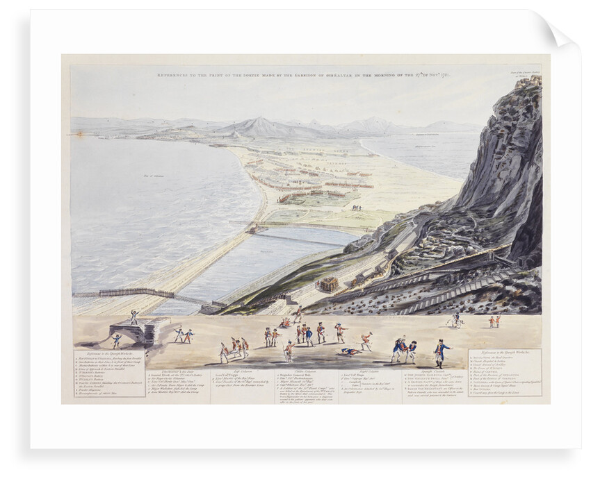 References to the print of the Sortie made by the Garrison of Gibraltar in the morning of the 27th November 1781 by A. C. de Poggi (publisher)
