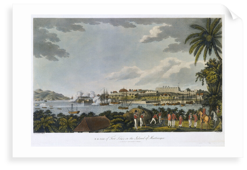 NE view of Fort Louis in the island of Martinique, 5 February - 22 March 1794 by C. Willyams