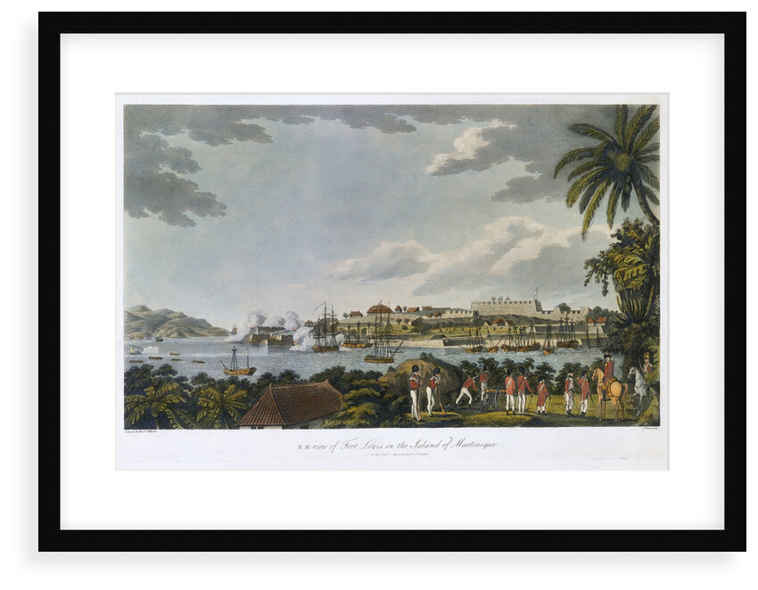 NE view of Fort Louis in the island of Martinique, 5 February - 22 March 1794 by C. Willyams