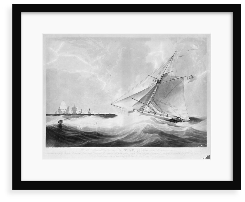 HM cutter 'Active' (1779) communicating with Admiral Duncan before the Battle of Camperdown, 11 October 1797 by Edward Duncan