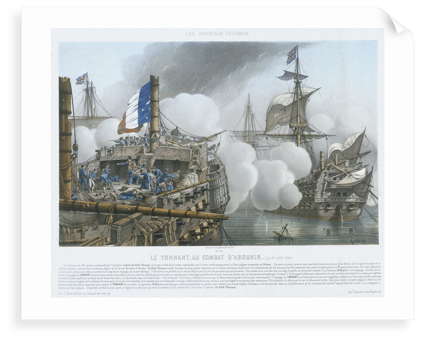 Les Vaisseaux Celebres. Le Tonnant, au Combat D' Aboukir, (le 1er Aout 1798) by Louis Le Breton