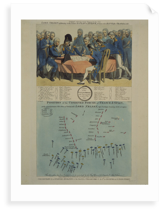 Nelson explains the Trafalgar battle plan by William Marshall Craig
