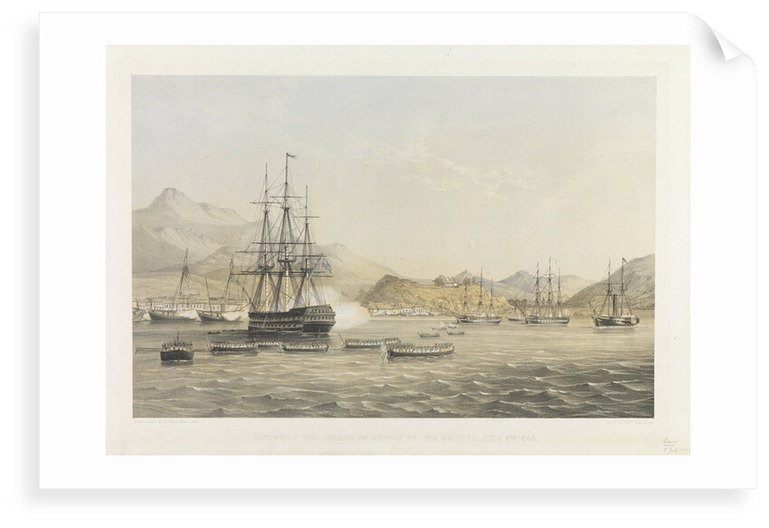 Taking the Island of Chusan by the British July 5th 1840 by Sir Harry Darell; Day & Son