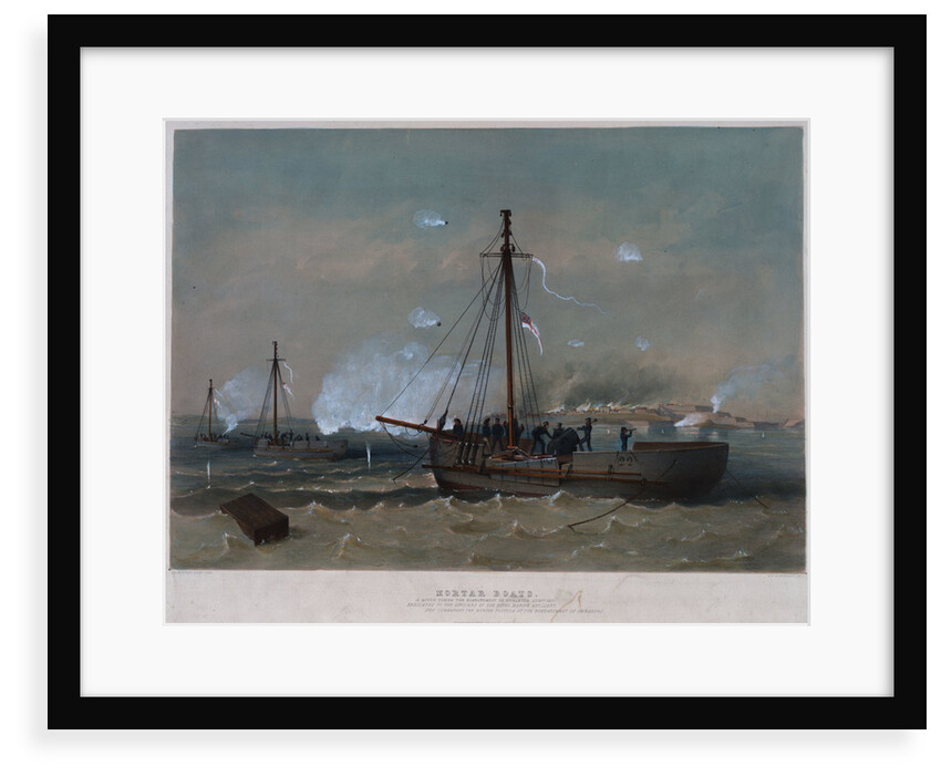 Mortar boats in action during the bombardment of Sweaborg, August 1855 by Dickinson Bros