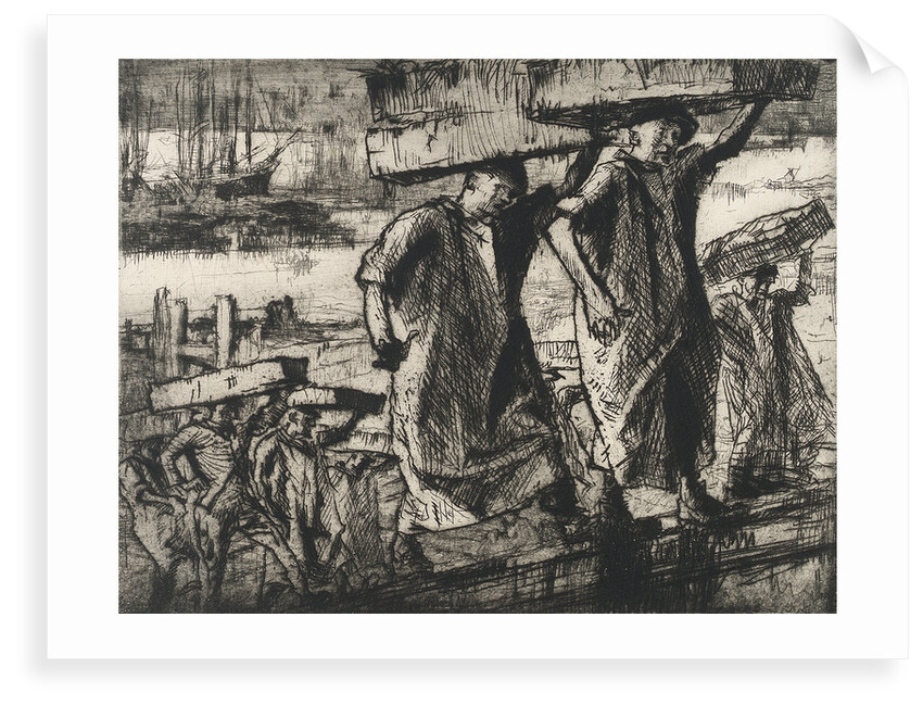 Billingsgate fish porters, 1920 by Frank William Brangwyn