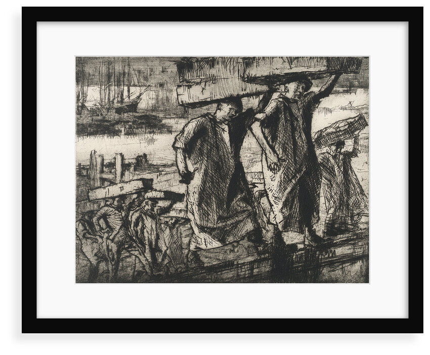 Billingsgate fish porters, 1920 by Frank William Brangwyn