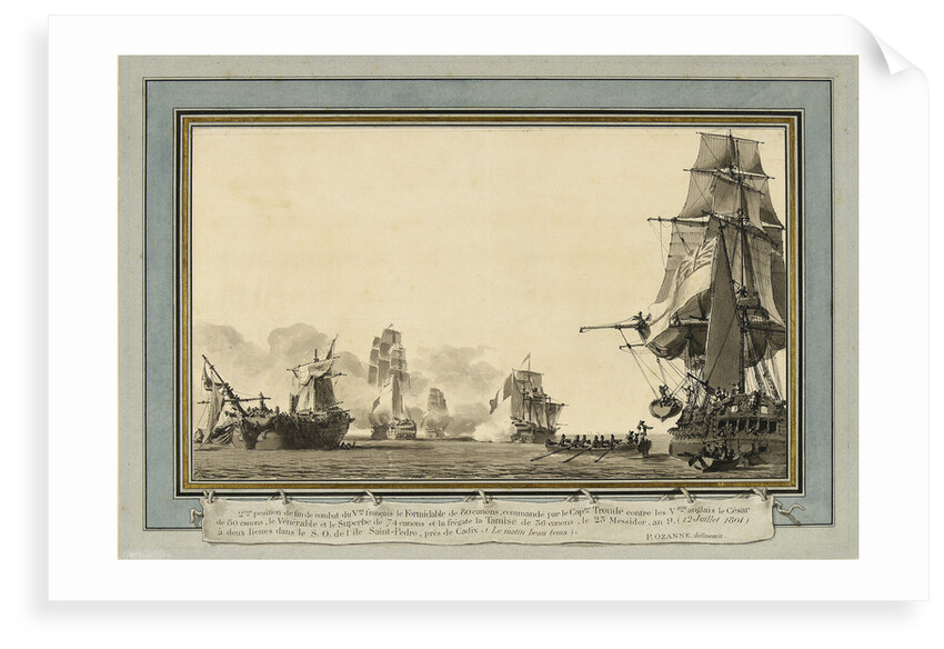 The Battle of Algeciras, 12 July 1801 by Pierre Ozanne