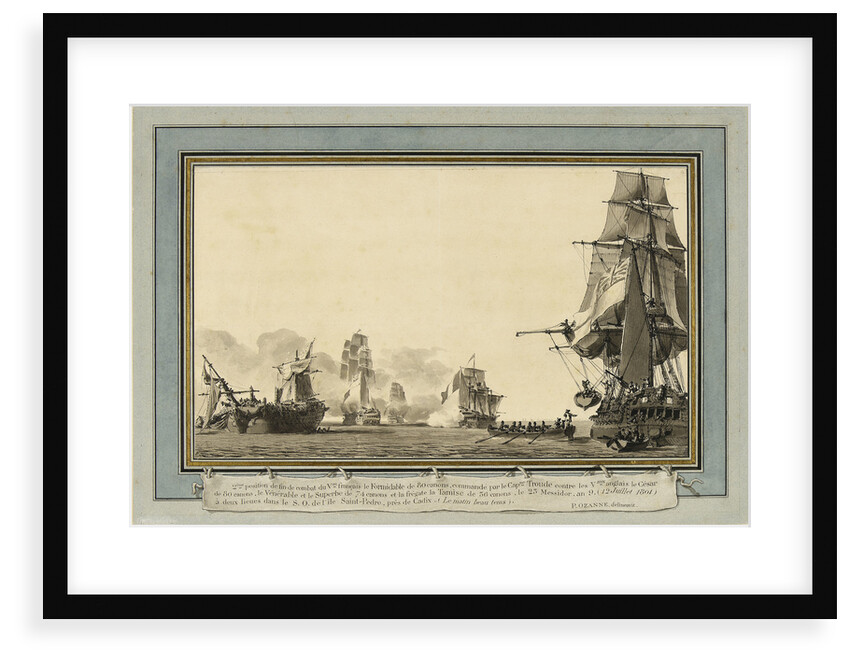 The Battle of Algeciras, 12 July 1801 by Pierre Ozanne