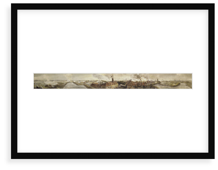 Panoramic view of bombardment of Flushing during Walcheren's expedition, 1809 by unknown