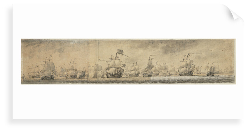 View of Dutch fleet by Willem van de Velde the Elder