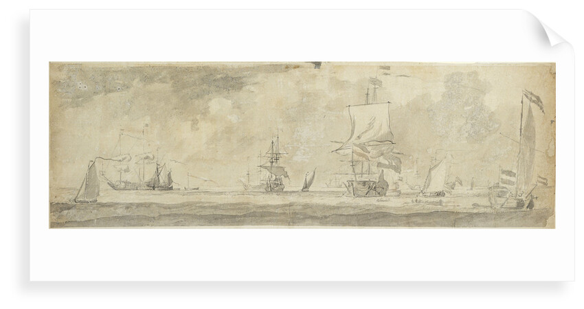 Dutch vessels at sea by Willem van de Velde the Elder