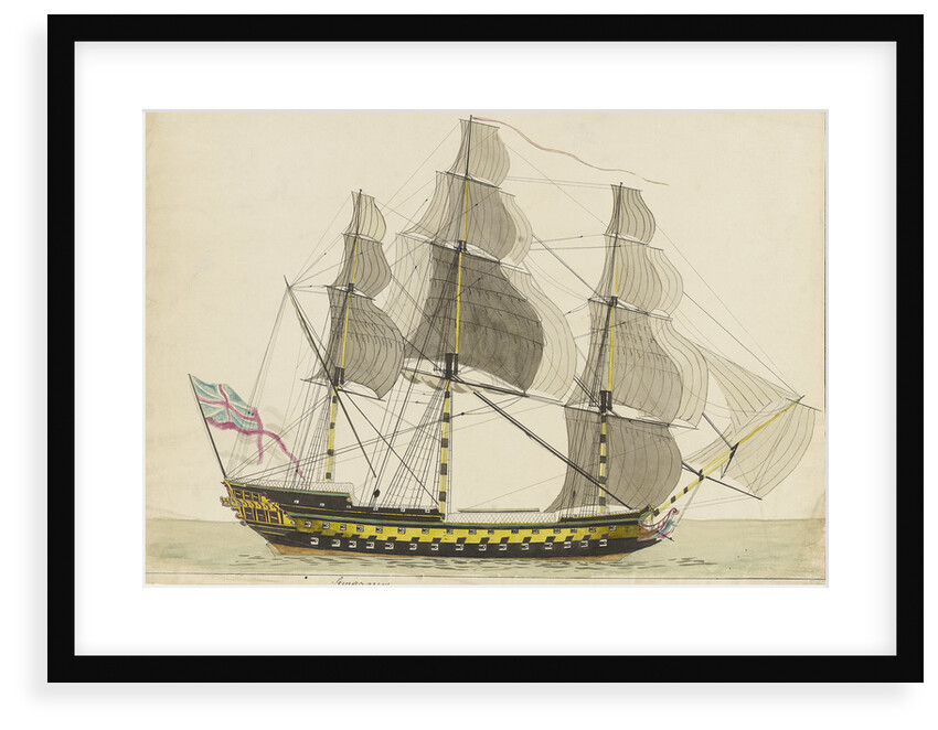 HMS 'Semiramis', built Deptford 1808 by unknown